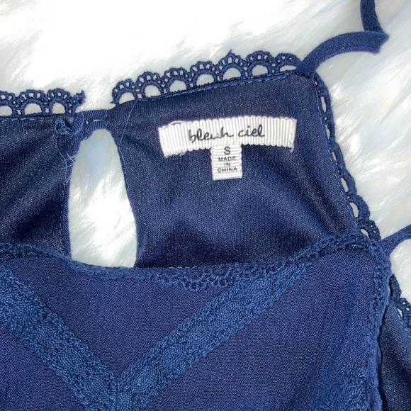 BLEUH CIEL Navy Boho Mini Dress - Picture 8 of 11